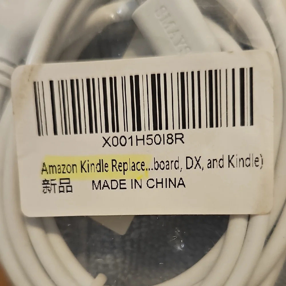 White Micro USB Charging & Data Cable for Kindle and USB Devices